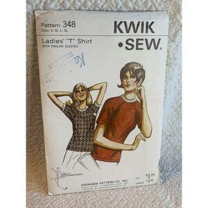 Kwik Sew Misses T Shirt Sewing Pattern sz S M L XL 348 - uncut